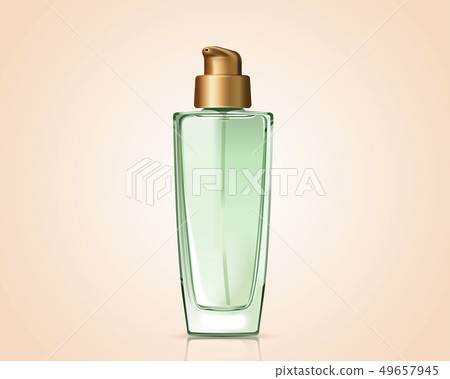 Green cosmetic bottle 49657945
