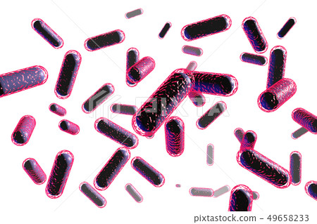 Permeable material of E. coli (computer graphic) Permeable material of E. coli (computer graphic) 49658233