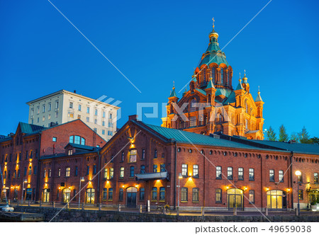 Uspenski Cathedral at night, Helsinki 49659038
