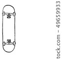 Skateboard deck illustration 49659933