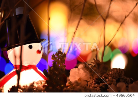 Illuminated snowman Illuminated snowman 49660504