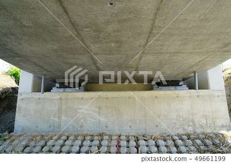 Bridge replaced by river extension work for flood control 49661199