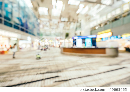 Abstract blur and defocused changi aiport terminal interior 49663465