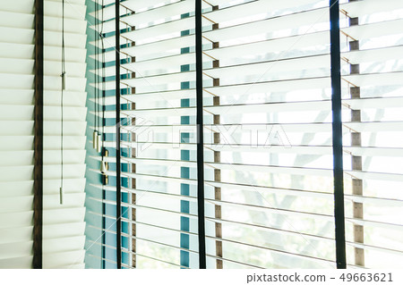 Beautiful blinds window decoration interior of room 49663621