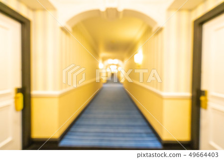 Abstract blur and defocused hotel lobby interior Abstract blur and defocused hotel lobby interior 49664403