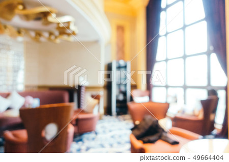 Abstract blur and defocused hotel lobby interior Abstract blur and defocused hotel lobby interior 49664404
