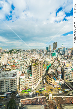 Beautiful architecture building cityscape in macau Beautiful architecture building cityscape in macau 49664407