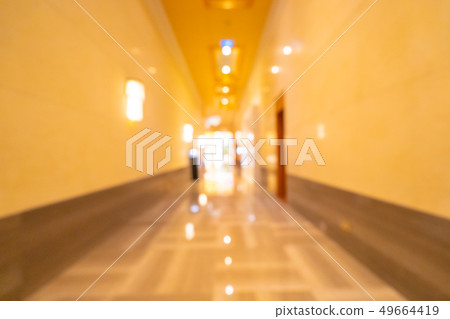 Abstract blur and defocused hotel lobby interior Abstract blur and defocused hotel lobby interior 49664419