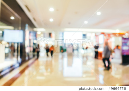 Abstract blur and defocused shopping mall of department store Abstract blur and defocused shopping mall of department store 49664756