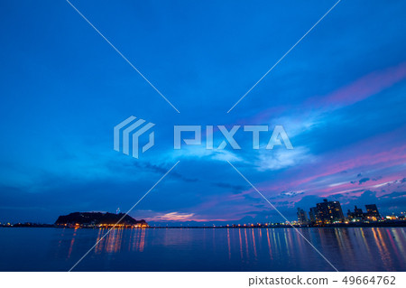 Shonan Enoshima, Kamakura-Kusoetsu Coast Night View Shonan Enoshima, Kamakura-Kusoetsu Coast Night View 49664762