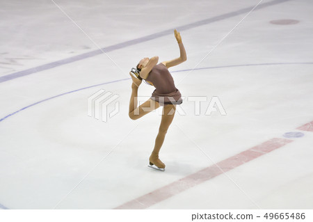 Girl ice skating Girl ice skating 49665486