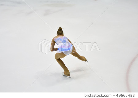 Girl ice skating Girl ice skating 49665488