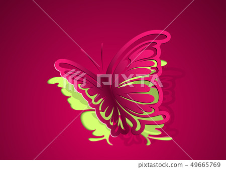 Paper Cut Out Butterfly Background Paper Cut Out Butterfly Background 49665769