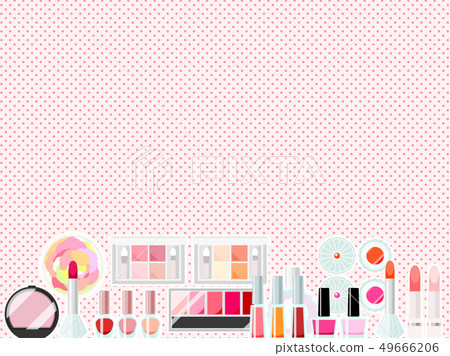 Illustration background of makeup supplies 49666206