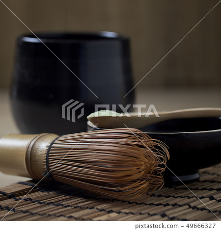 organic matcha green tea on wooden organic matcha green tea on wooden 49666327