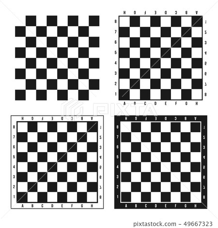 Creative illustration of chess board set isolated on background. Art design checkered, checkerboard 49667323