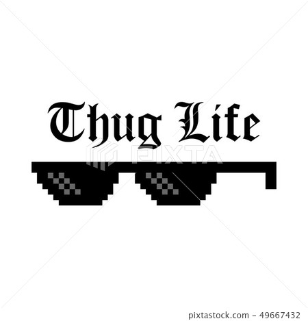 Creative Illustration Of Pixel Glasses Of Thug 插圖素材 圖庫