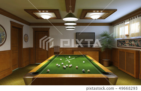 Billiard room classical style 49668293