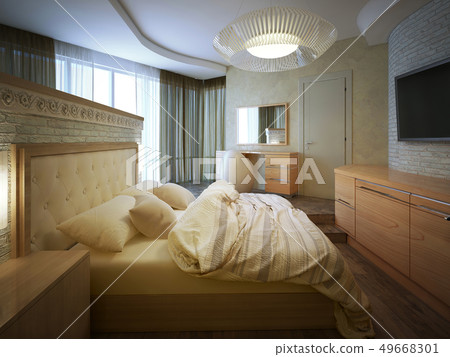 Interior bedroom loft style 49668301