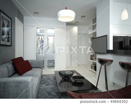 Contemporary style studio 49668302