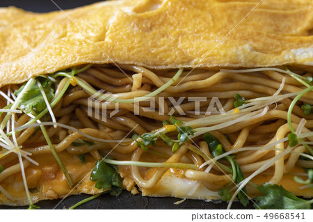 omelette noodles omelette noodles 49668541