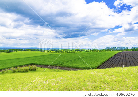 View Tokachi plain from Tomioka Miharudai parking park 49669270