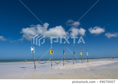Holbox Island pier palapa sunset beach in Mexico Quintana roo 49670007