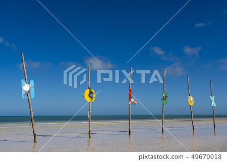 Holbox Island pier palapa sunset beach in Mexico Quintana roo 49670018