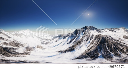 VR 360 camera on the Tops of the Mountains 49670371