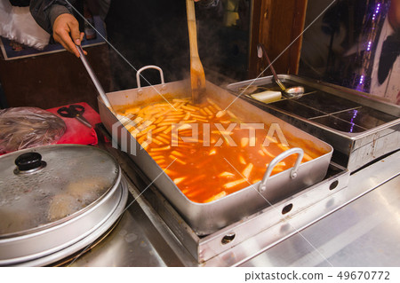 Eastern delicacies on sale at a street market Eastern delicacies on sale at a street market 49670772