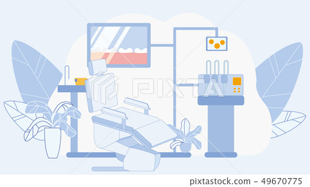 Dental Office in Clinic Flat Vector Illustration Dental Office in Clinic Flat Vector Illustration 49670775