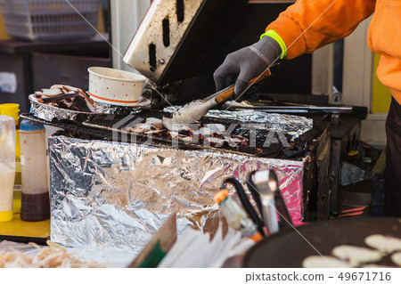 Seafood fish market in Asia 49671716