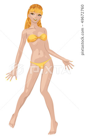 Girl in yellow bikini Girl in yellow bikini 49672760