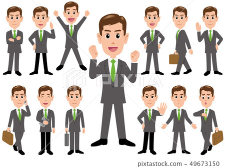 Businessman's illustration set Businessman's illustration set 49673150