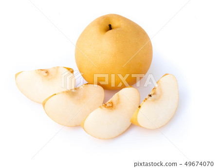 Chinese pear fruit isolated on white background Chinese pear fruit isolated on white background 49674070