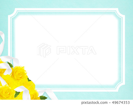 Background-Rose-Yellow-Father's Day-Blue-Frame 49674353