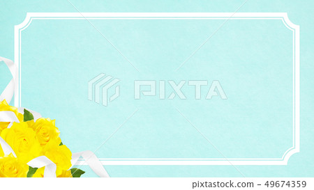 背景 - 玫瑰黃色父親節 - 藍框 背景 - 玫瑰黃色父親節 - 藍框 49674359