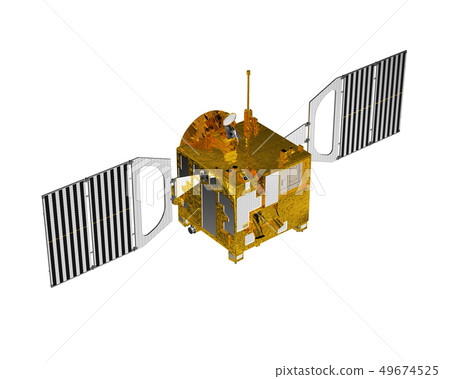 Interplanetary Space Station Isolated On White Background 49674525