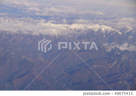從Kakegawa市上面的南阿爾卑斯山脈 49675413