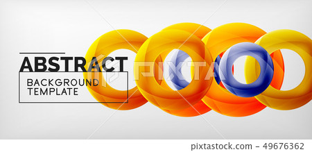 Colorful vector rings geometric abstract - Stock Illustration [49676362 ...