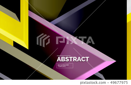 Flying triangles compostion geometric background Flying triangles compostion geometric background 49677975