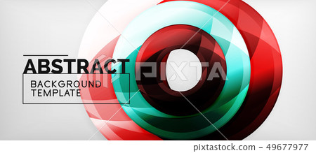 Glossy circles geometric background 49677977