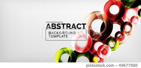 Modern geometric circles abstract background, 49677980