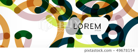 Curly lines abstract background, color overlapping Curly lines abstract background, color overlapping 49678154