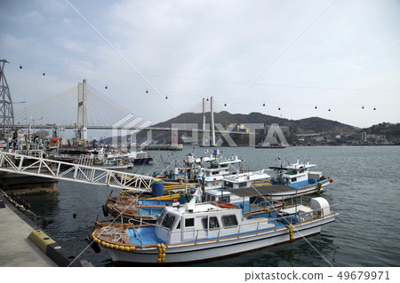 Turtle ship bridge and cable car 49679971