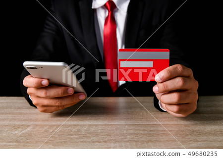 Finance Business Concepts. Businessmen are using a Finance Business Concepts. Businessmen are using a 49680235