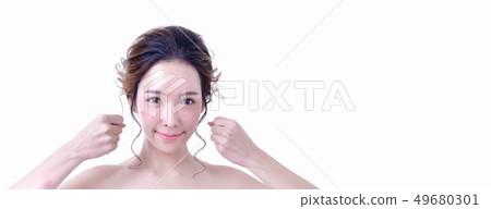 Beauty concept. Beauty Spa Woman with perfect skin Beauty concept. Beauty Spa Woman with perfect skin 49680301