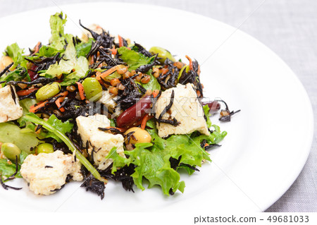 Island tofu and hijiki salad Island tofu and hijiki salad 49681033