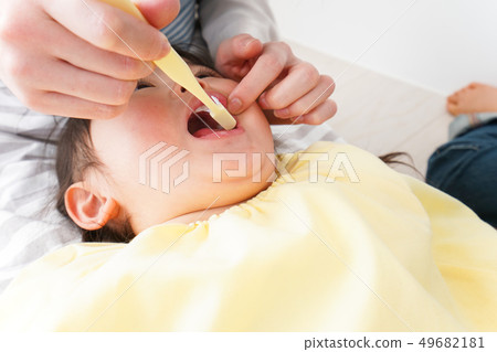 Child brushing teeth in kindergarten Child brushing teeth in kindergarten 49682181