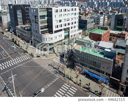 City sky view in Seoul 49682315